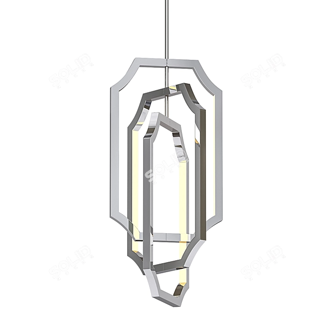 Audrie 6-Light Geometric Pendant 3D model image 1