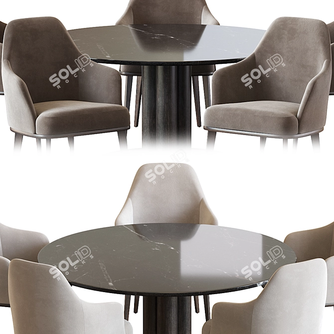 Elegant Liam & Goya Table 3D model image 3