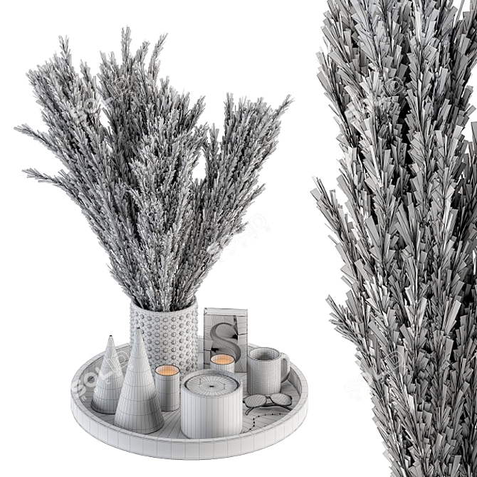 Boho Bliss Dried Plants & Pampas 3D model image 4