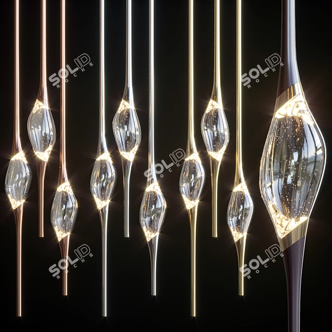 Elegant Il Pezzo 12 Round Chandelier 3D model image 1