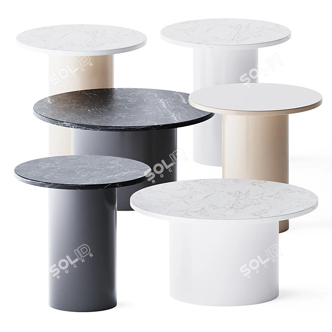 Enoki Round Steel Coffee Table 3D model image 1