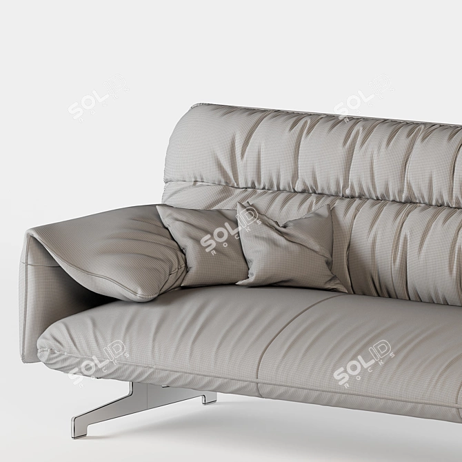 Luxury Leather Sofa Set 3D model image 3