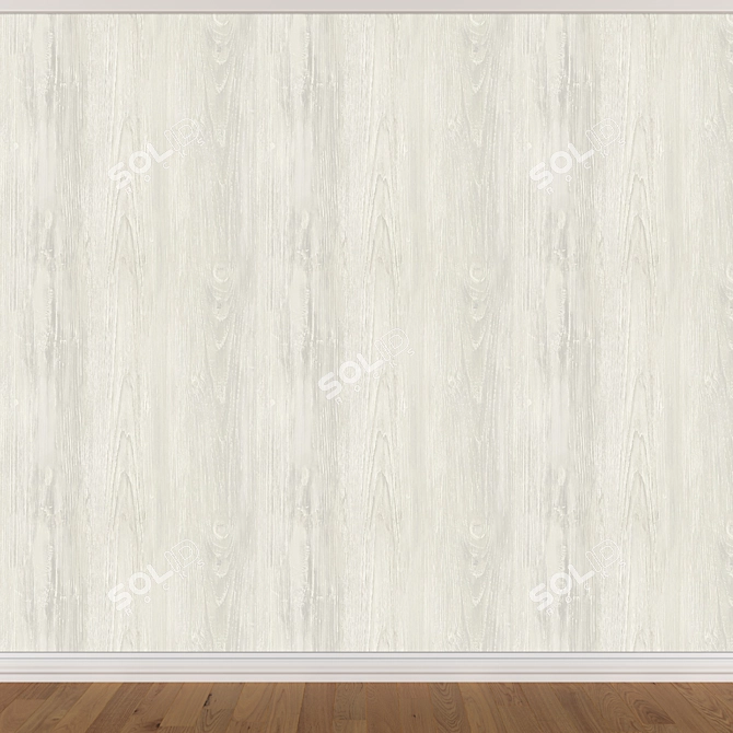 Seamless Wallpaper Set - 3 Color Options 3D model image 2