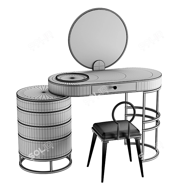 Swivel Cabinet Vanity Set 3D model image 9