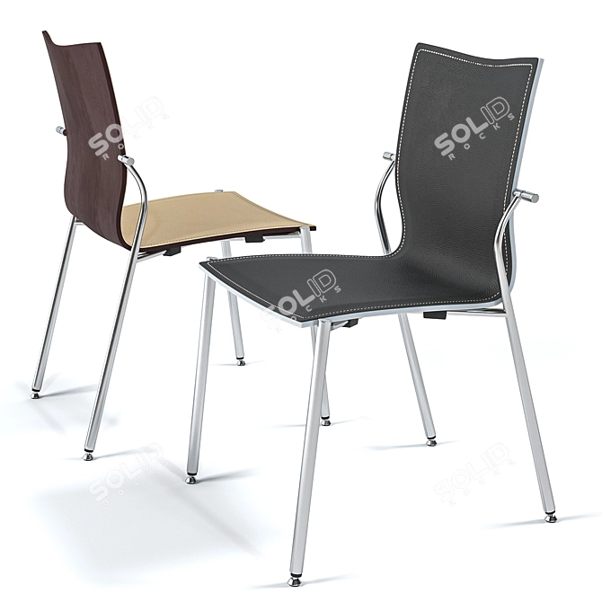 Icarus Collection: Versatile Chairs and Armchairs with Swivel or Fixed Legs 3D model image 4