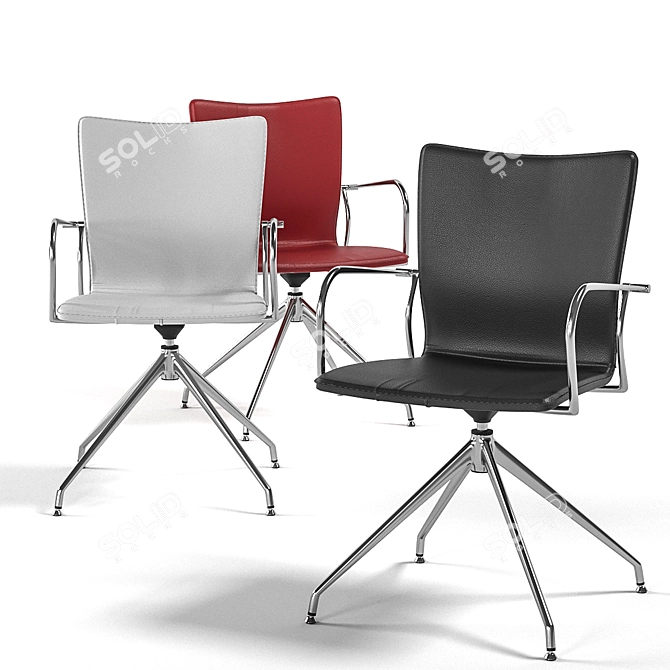 Icarus Collection: Versatile Chairs and Armchairs with Swivel or Fixed Legs 3D model image 5