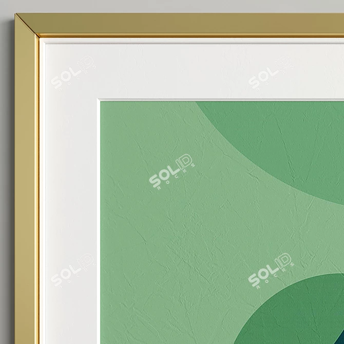 Modern Art Frame B01: 4 Frames, 5 Woods & 2 Metals 3D model image 5