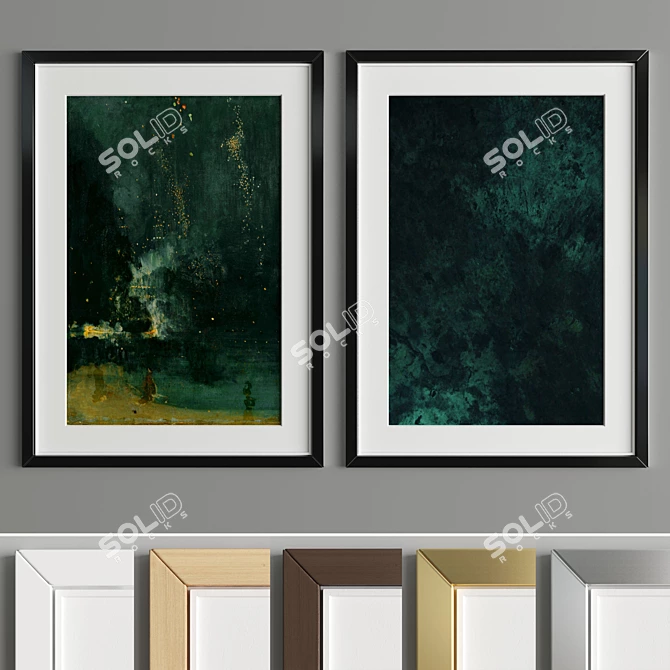 Contemporary Art Frame: A17 | 50x70cm 3D model image 3