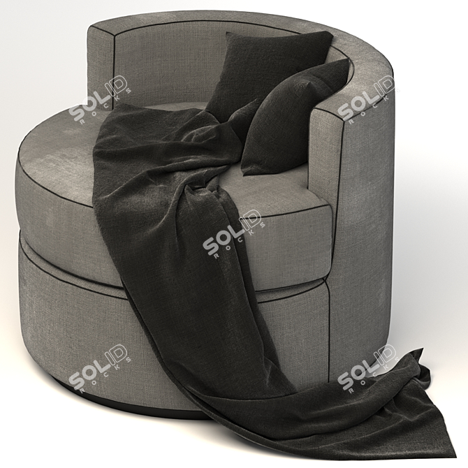 Balboa Swivel Armchair: Stylish and Comfortable 3D model image 6