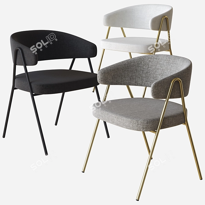 Modern Chia Chair: Elegant 3D Model 3D model image 2