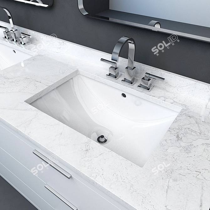 RH Modern Machinto Double Vanity2 3D model image 3