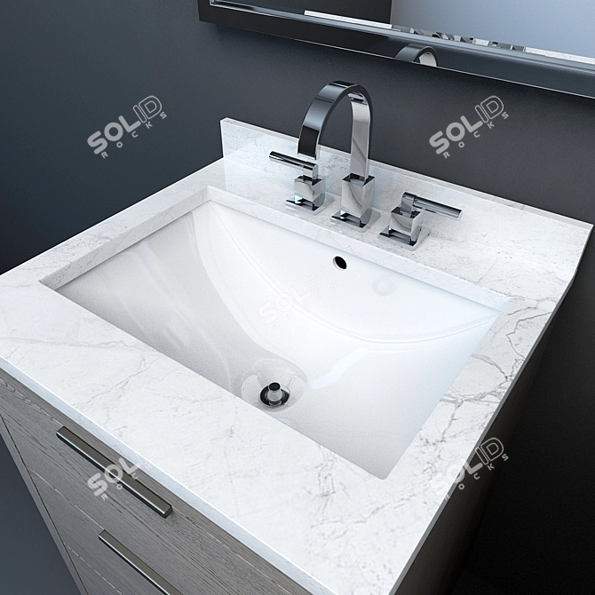 Luxury RH Modern Machinto Vanity 3D model image 3