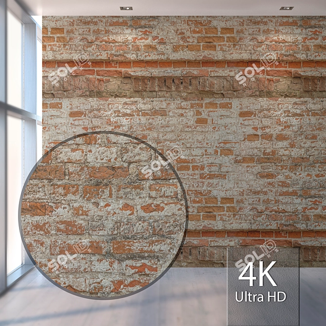 Title: Rustic Brick Texture 3D model image 1