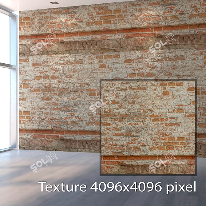 Title: Rustic Brick Texture 3D model image 2