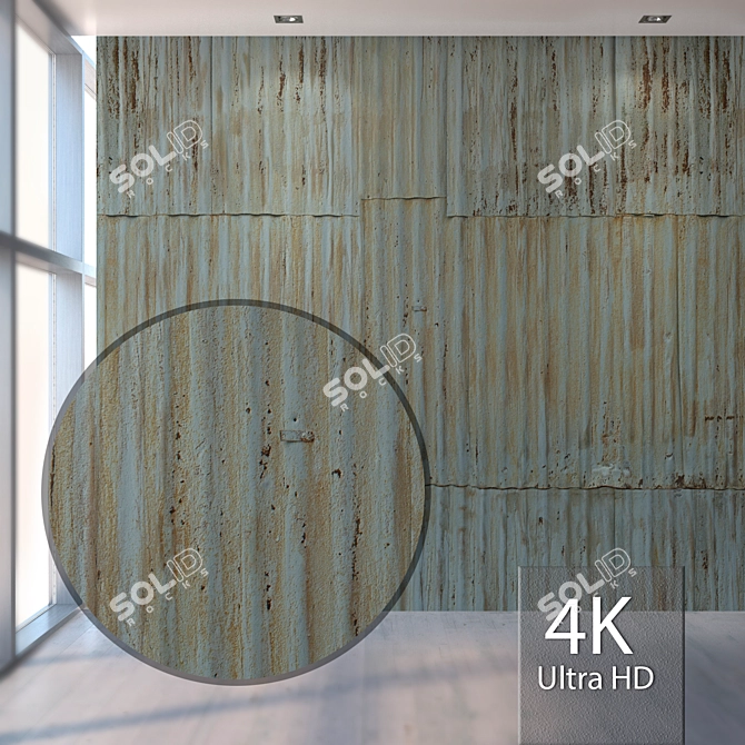 Title: Seamless Metal Texture Set 3D model image 1