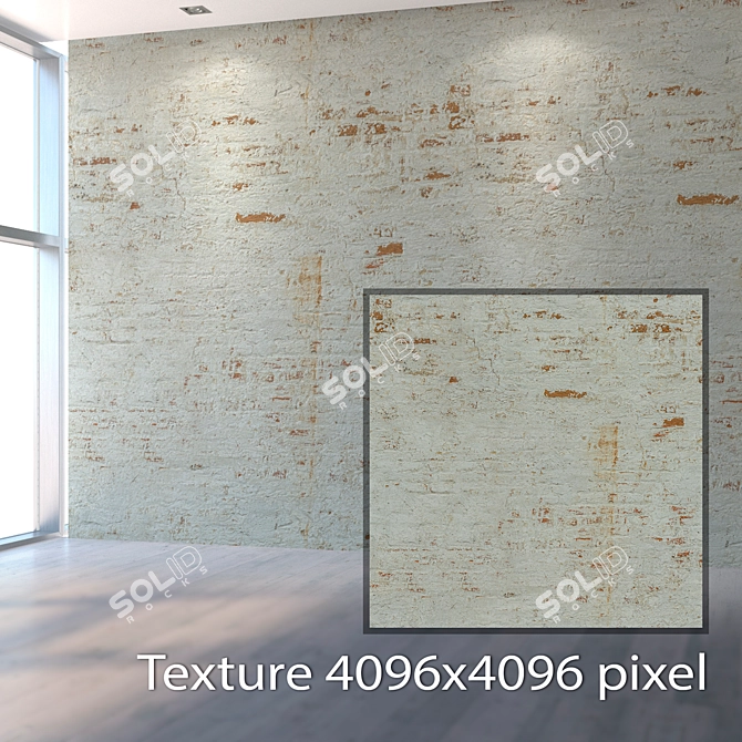 Seamless High Resolution Brick Wall 3D model image 2