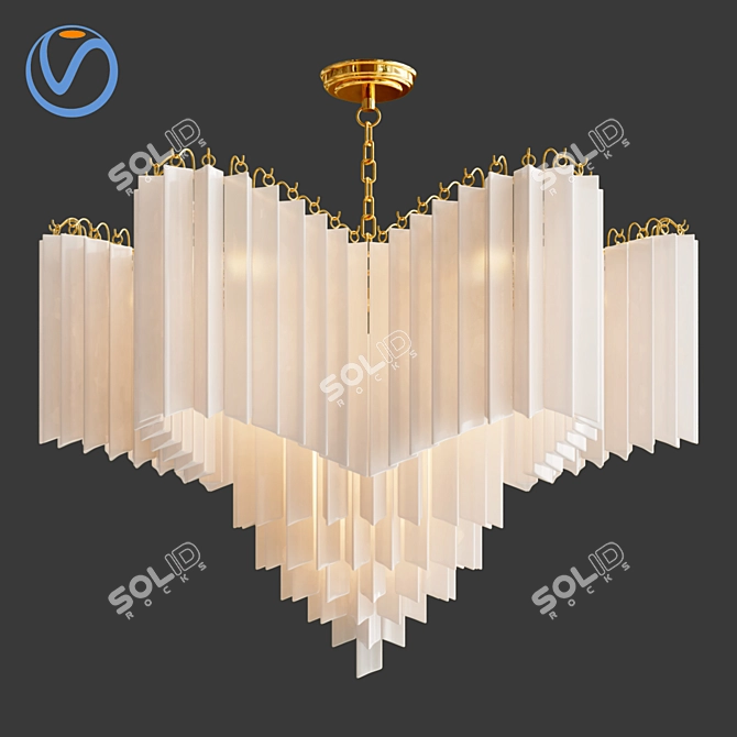 Luxury Pulsar Chandelier by L'Arte Luce: Stunning Elegance in 80 cm 3D model image 1