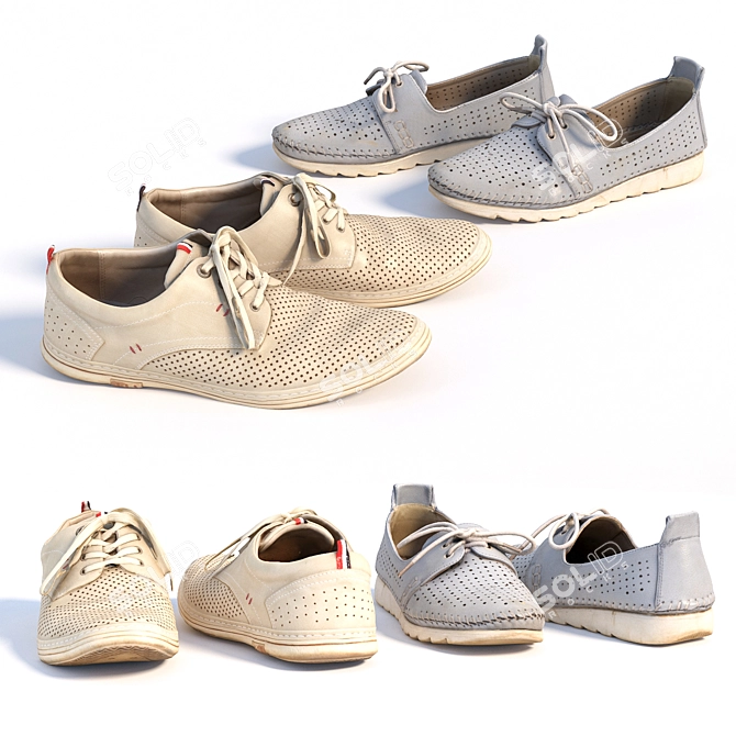 360° Scanned Shoes with High-Resolution Textures 3D model image 1