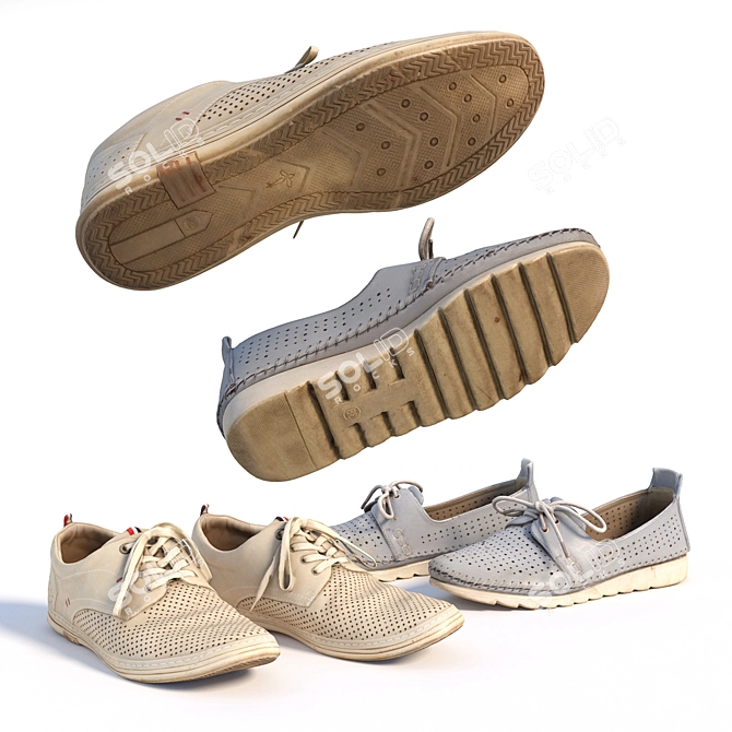 360° Scanned Shoes with High-Resolution Textures 3D model image 3