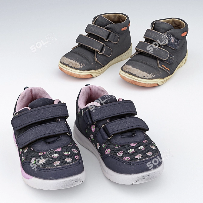 3D Scanned Children's Shoes 146: High-Quality Texture Maps 3D model image 2