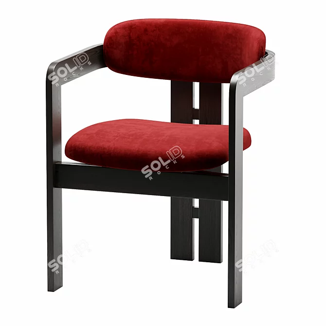 Elegant Gallotti and Radice Chairs 3D model image 2