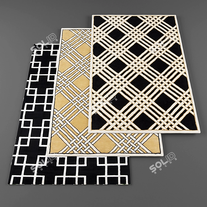 High Resolution Rugs Set - 3pcs 3D model image 1