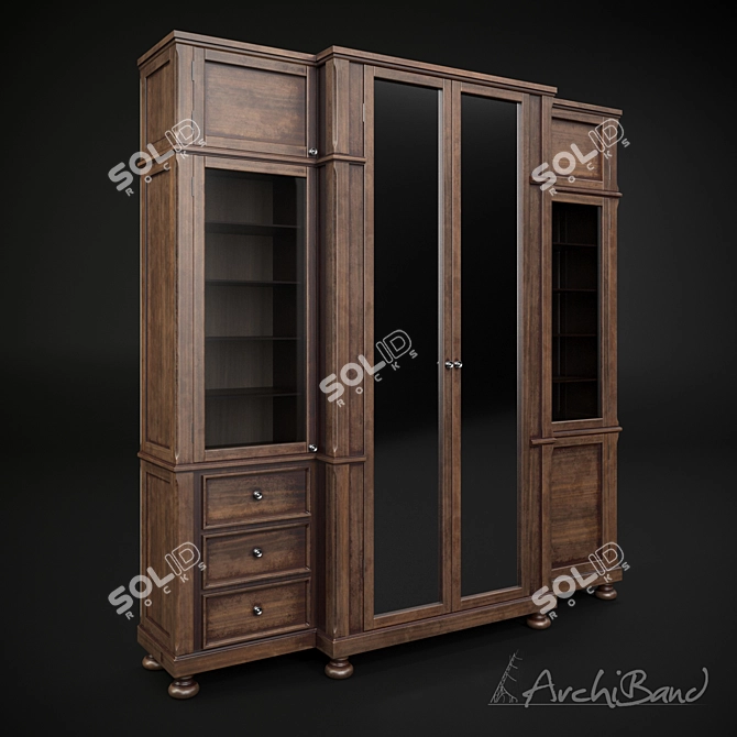 Elegant Library Cabinet: Customizable & Spacious 3D model image 5