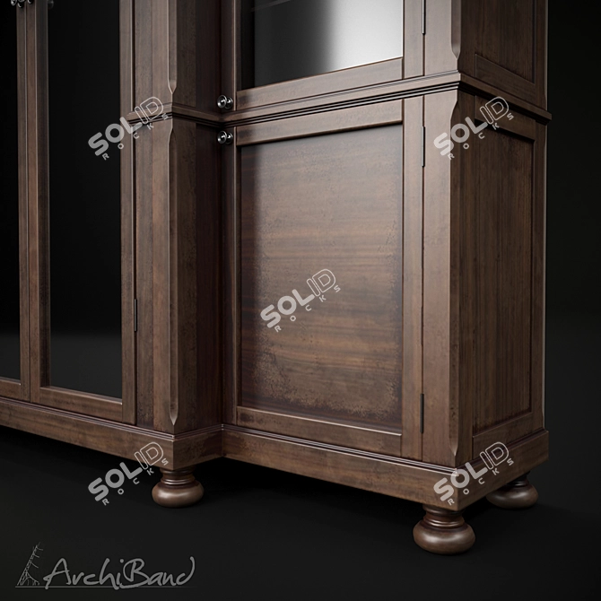 Elegant Library Cabinet: Customizable & Spacious 3D model image 7