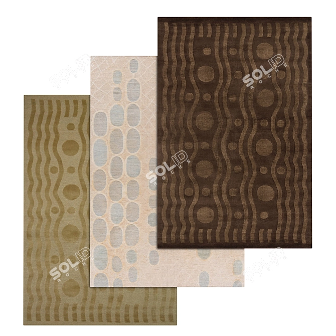 Title: Luxury Carpet Set - High-Quality Textures 3D model image 1