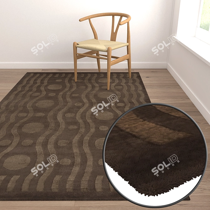 Title: Luxury Carpet Set - High-Quality Textures 3D model image 5