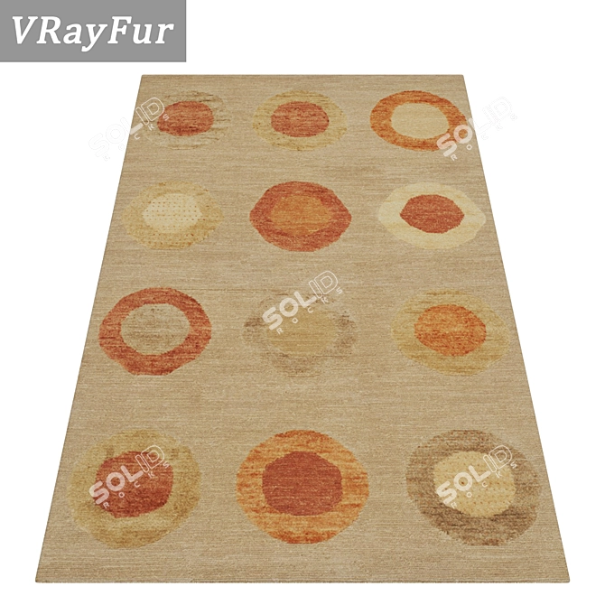 Luxury Carpets Set: High-Quality Textures 3D model image 2