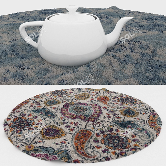 Versatile Round Carpets Set 3D model image 3