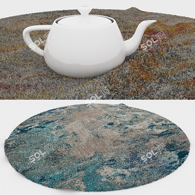 Round Carpet Set: Versatile and Stylish 3D model image 3