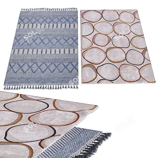 Elegant Interior Rugs 3D model image 1