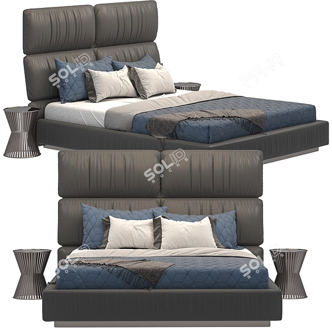 Luxury Bed 3D Model 3D model image 4