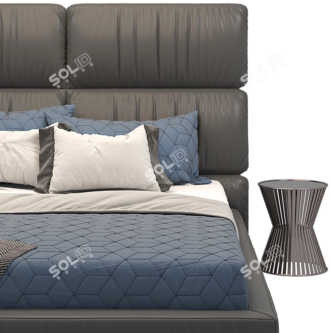 Luxury Bed 3D Model 3D model image 5