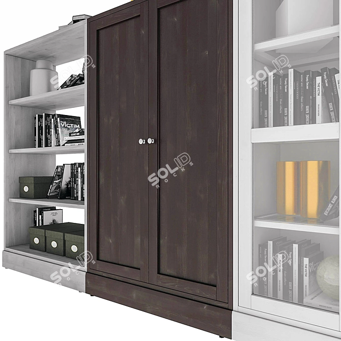 HAVSTA Glass Door Storage Combination 3D model image 8