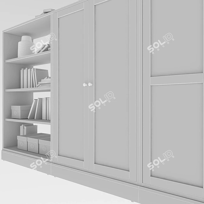 HAVSTA Glass Door Storage Combination 3D model image 9