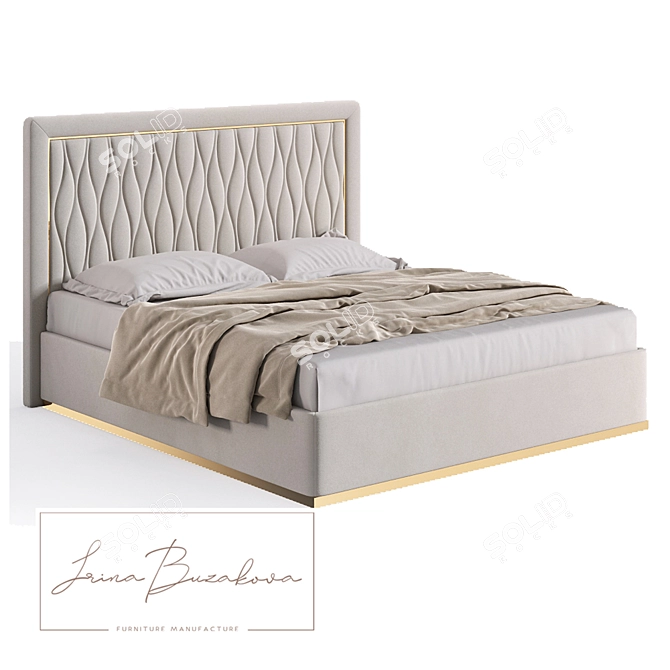 Elegant Danielle Bed by Irina Buzakova 3D model image 3