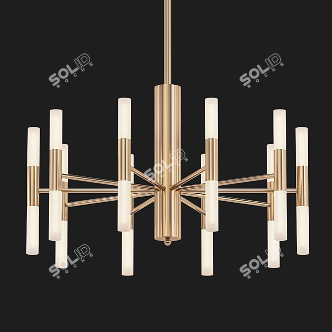 Sleek Sputnik Chandelier 3D model image 1