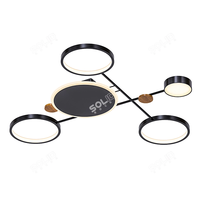 Modern Nordic Cluster Ceiling Light 3D model image 1