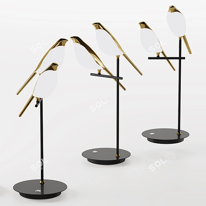 Bird Inspired Table Lamp - Lampatron Nomi Tab 3D model image 5