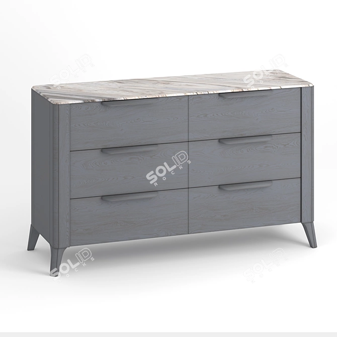 Toffee 6-Drawer Chest: Sleek Design & Wide Color Selection 3D model image 4