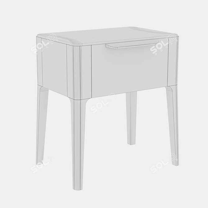 Toffee Bedside Table: Sleek Design, Marble Top 3D model image 5