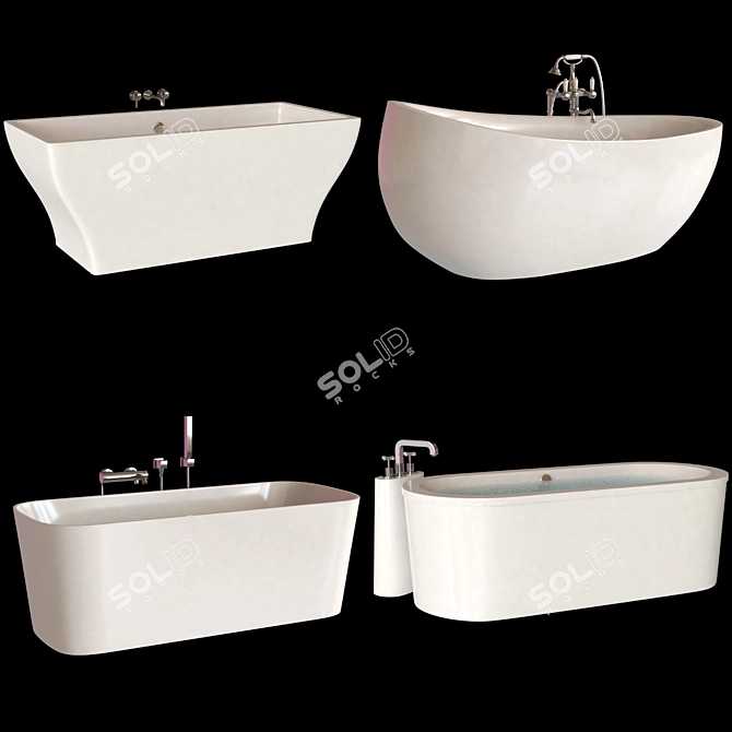 Luxury Villeroy & Boch Bath Set 3D model image 2
