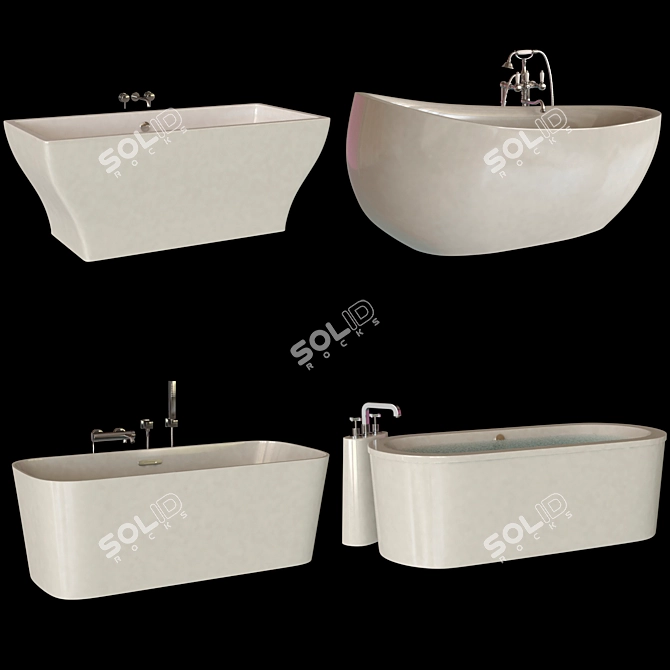 Luxury Villeroy & Boch Bath Set 3D model image 3