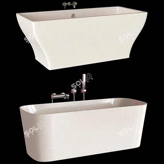 Luxury Villeroy & Boch Bath Set 3D model image 7