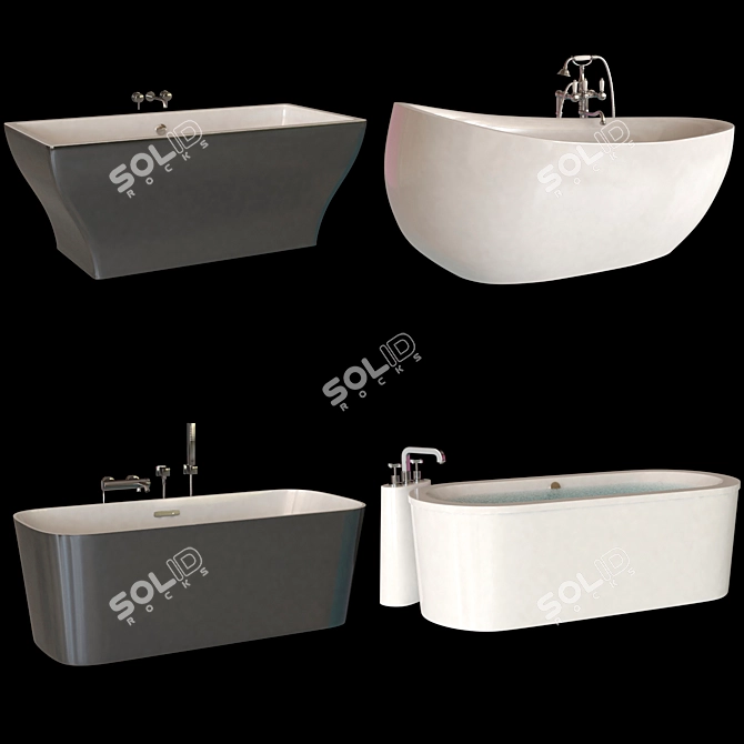 Luxury Villeroy & Boch Bath Set 3D model image 8