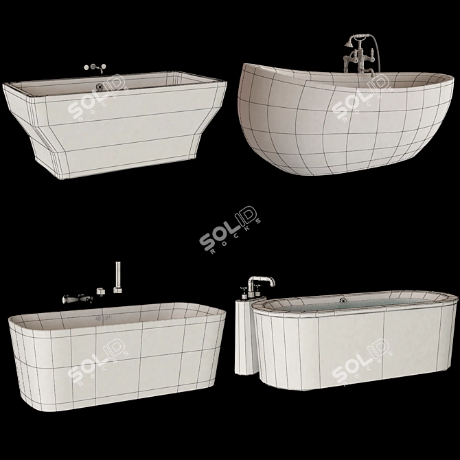 Luxury Villeroy & Boch Bath Set 3D model image 10