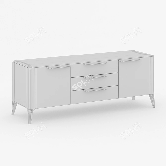 Toffee TV Cabinet: Stylish and Functional 3D model image 5